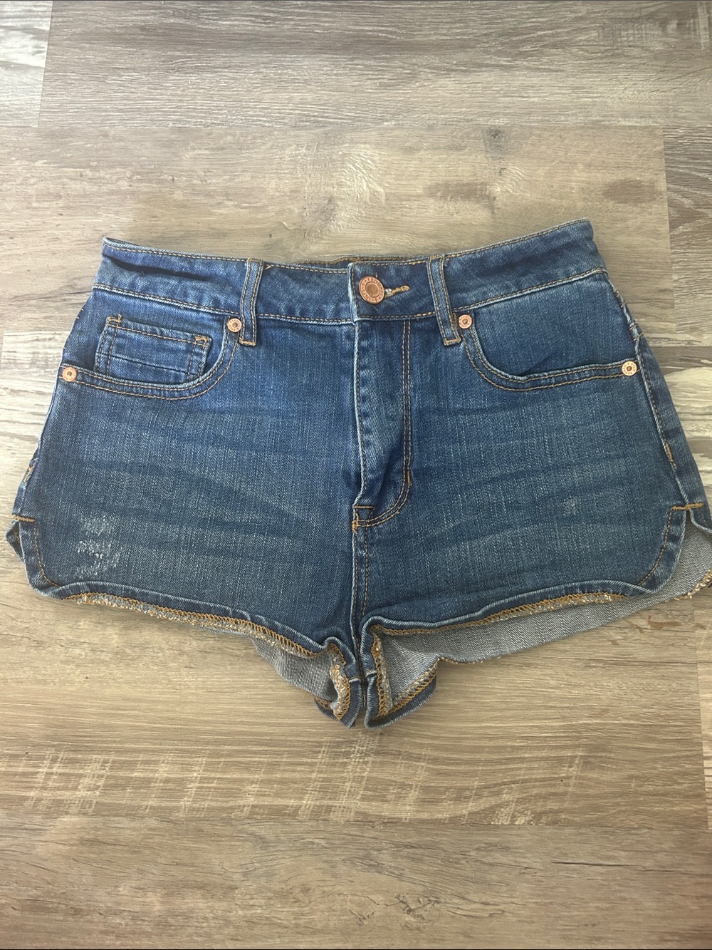 Kendall & Kylie Dark Blue Denim Cutoff Shorts